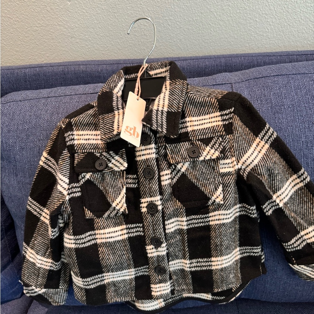 GB girls Black and White Jean Jacket